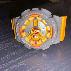 Casio G-Shock Yellow and Gray Watch
